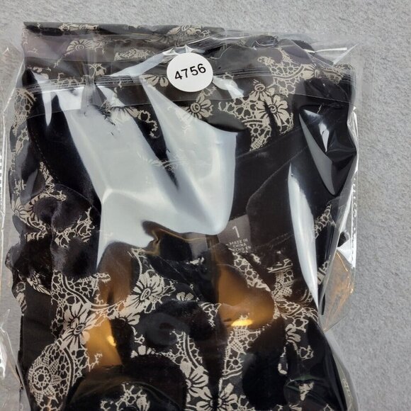 Chicos Travelers Womens Medium 1 Black Button-Front Tunic Velvet Jacket Stretch - Picture 11 of 11